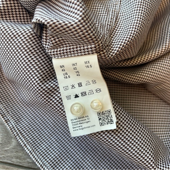 Hugo Boss Pure Cotton Jacquard Pattern Slim Fit Shirt - Picture 11 of 15